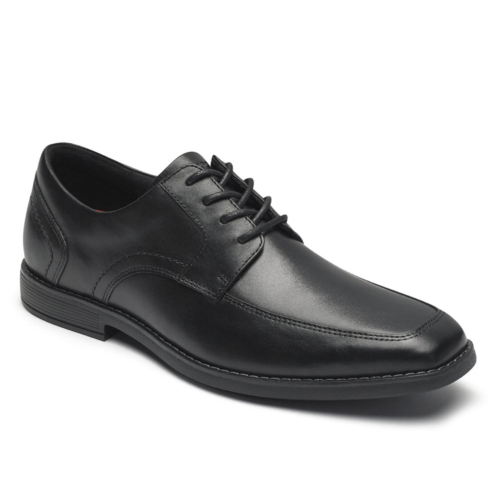 Rockport Singapore Mens Oxfords - Wighton Apron Toe Black - IX6841302